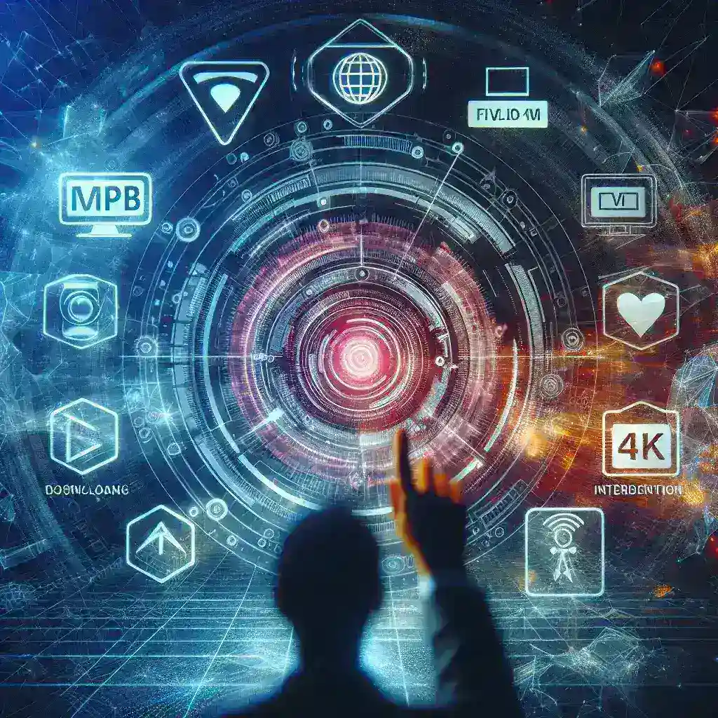 "Person using a computer to download YouTube videos in MP4 and 4K format, illustrating steps outlined in the article 'Comment Télécharger des Vidéos YouTube en MP4 et 4K : Guide Complet 2025'."