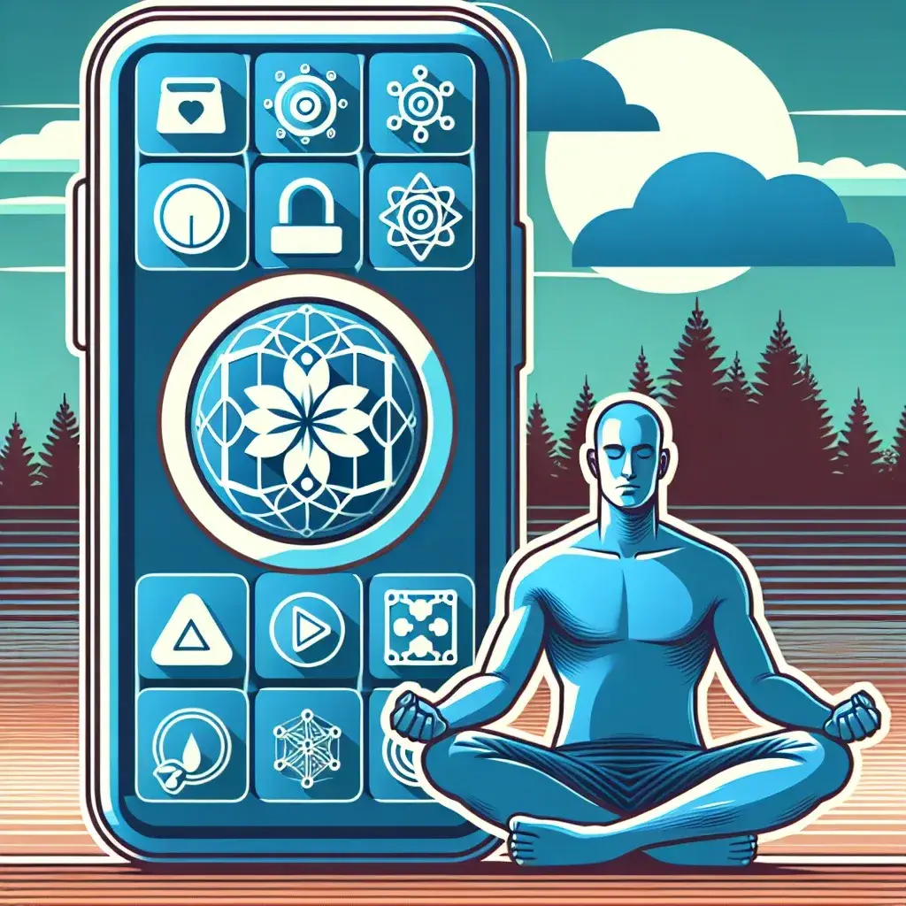 "Smartphone displaying various concentration-enhancing apps in a bright workspace, illustrating digital solutions for improving focus and productivity in the article 'Applications pour améliorer la concentration : Guide complet des meilleures solutions numériques.'"